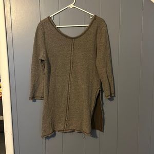 Asymmetric Brown Sweater